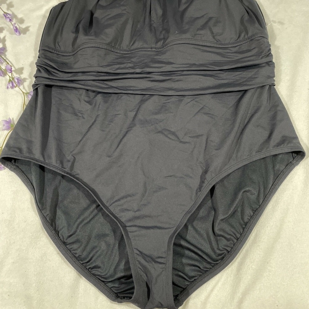 NEW Bleu by Rod Beattie [ 22W ] Urban Keyhole Neck One‎ Piece Swimsuit View 5